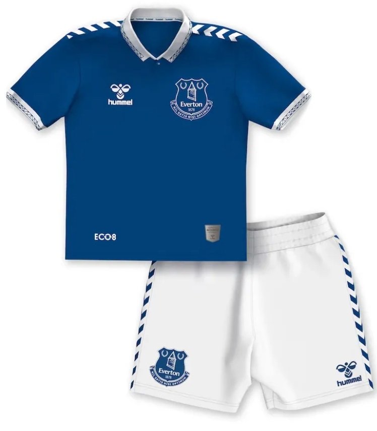 Kit infantil I Everton 2023 2024 Hummel oficial